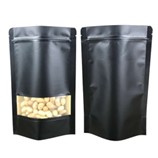 Black Kraft Pouch with window