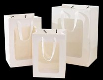 Luxury White Gift Window Bags 250gr.