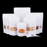 Mylar pouch white color with zipper