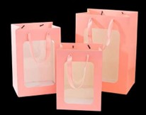 Luxury Pink Gift Window Bags 250gr.
