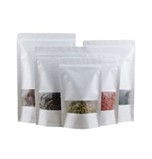 White kraft pouch with zipper 260mic double sides