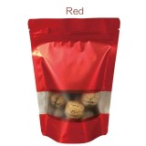 Red Mylar Pouch with Window